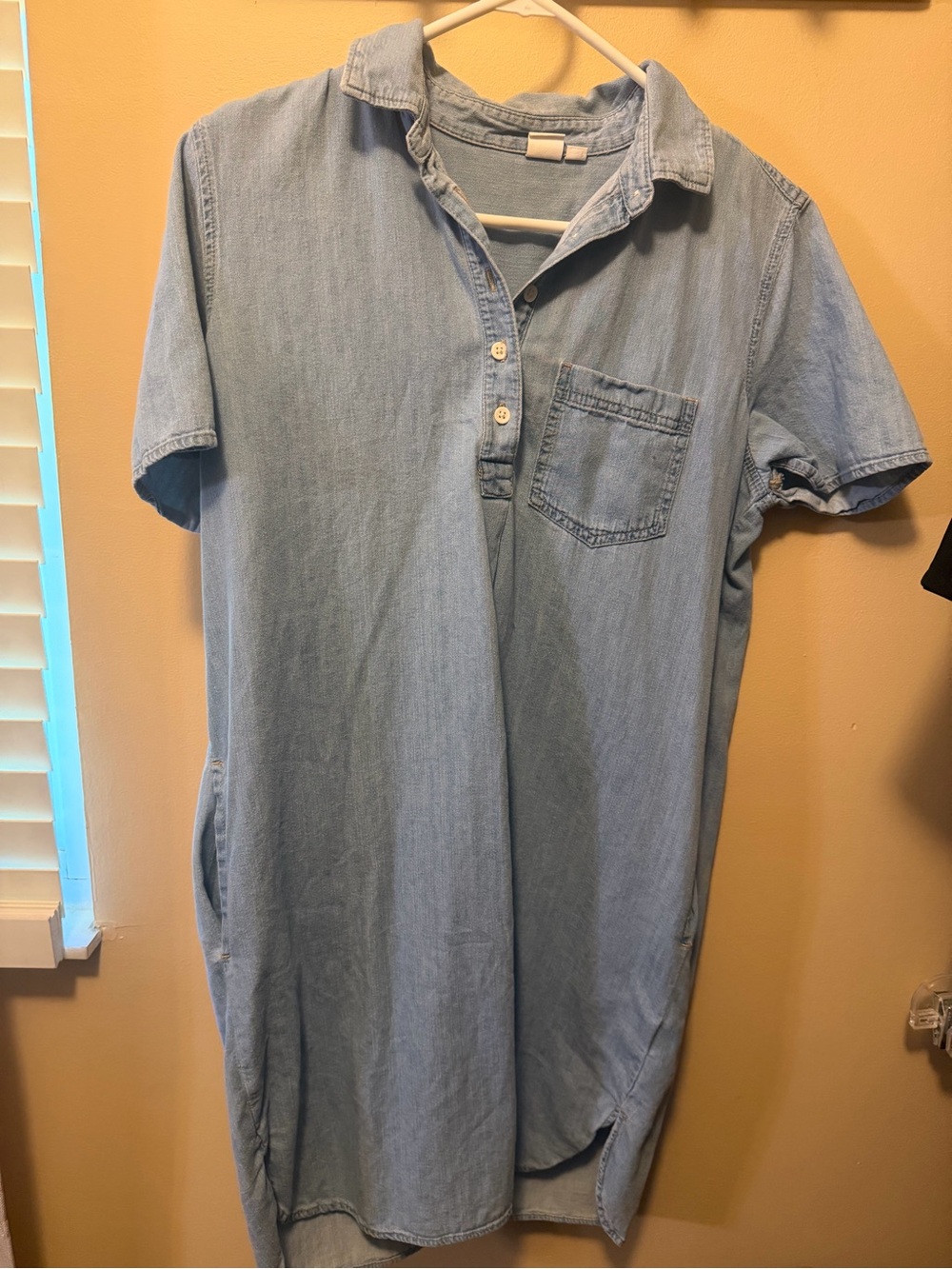 Light Blue women’s  Short-Sleeve Denim dress
